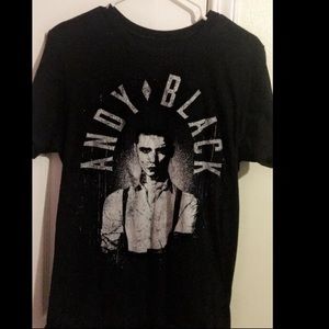andy black black veil brides shirt black & white L